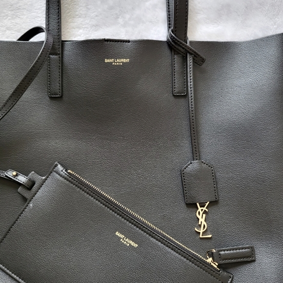 Saint Lauren leather shopper tote bag - Picture 3 of 9